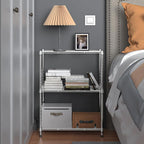 M MZG 450 lbs Wire Storage Shelving 3-Tier Utility Shelving Unit Steel - Image 4