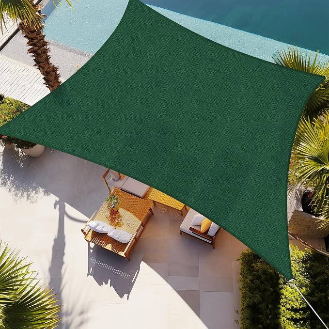 Shade&Beyond 7'x11' Sun Shade Sail Canopy Rectangle, UV Block Breathable Curved by ShadeBeyond