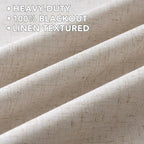 H.VERSAILTEX Linen Curtains 100% Blackout Curtains - Image 5
