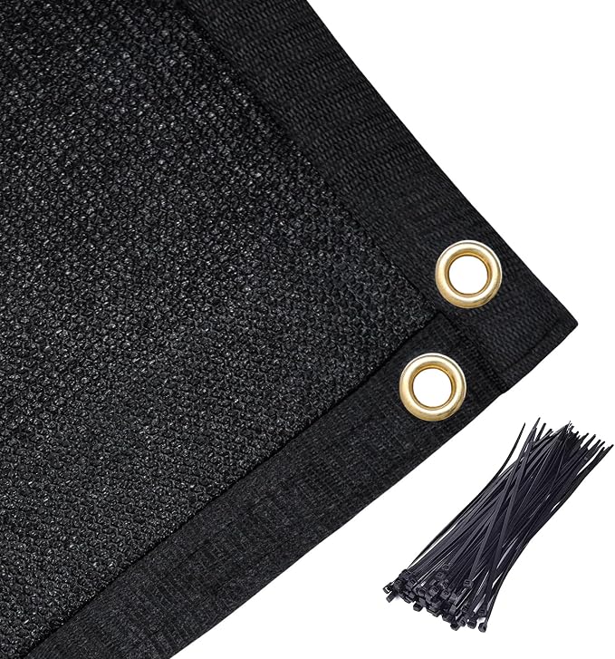 Amagenix 90% Shade Fabric 6'X 9' Black Sun Shade Cloth - Image 6