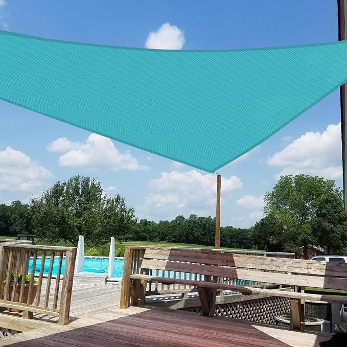 Windscreen4less 27' x 27' x 27' Sun Shade Sail Triangle Outdoor Canopy Cover UV - Image 6