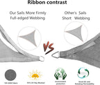 Tronssien Rectangle 12'x12'x17' Sun Shade Sail, 95% UV Blockage Canopy Awning - Image 4