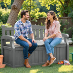 Flamaker 80 Gallon Storage Bench, Deck Box - Image 6