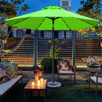 Sunnyglade 9' Solar LED Patio Umbrella, 8 Ribs, Tilt & Crank | 9Ft Patio - Image 6