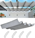 Retractable Waterproof Wave Awning Cover 4' x 21' by WoaceSunShadeSail