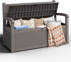 80 Gallon Outdoor Storage Bench, Resin Outside Storage Box by Unknown
