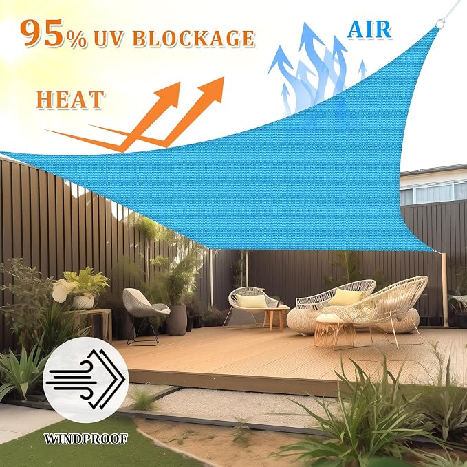 Shade&Beyond 8'x8' Sun Shade Sail Canopy Square, UV Block Breathable Curved - Image 2