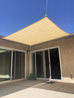 Eden's Decor Straight Flat-Edged Sun Shade Sail Rectangular 5' x 15' Wheat - Image 8