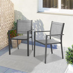 Patio Dining Chairs, All-Weather High-Resilience Textilene Outdoor Dining Chair - Image 2