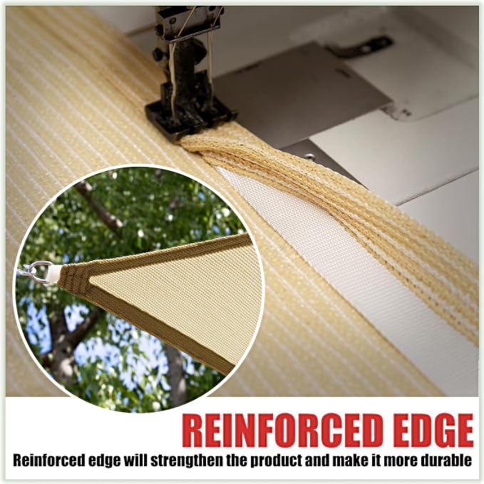 Colourtree CTAPR1220 Custom Size 7' x 16' Blue Sun Shade Sail Canopy UV Block - Image 5