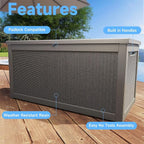 310 Gallon Lockable Outdoor Storage Box – Waterproof Resin Deck Box - Image 5