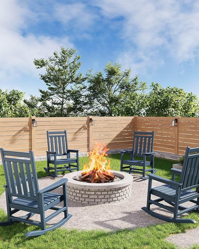 HDPE Rocking Chair Outdoor Set of 2 - Image 8