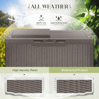 Greesum 100 Gallon Resin Deck Box Outdoor Storage - Image 3