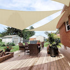Patio Paradise 20' x20'x 20' Beige Sun Shade Sail Triangle Canopy by Patio