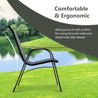MEDIMALL Patio Chairs, Stackable Patio Chairs Set of 4, Outdoor Dining Chairs - Image 6