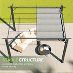 Aoxun 10'x12' Outdoor Retractable Pergola, Patio Pergola - Image 4