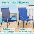 MAMIZO Patio Dining Chairs, Stackable Textilene Chair Set of 6, - Image 4