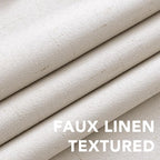 H.VERSAILTEX Primitive Linen Curtains 100% Blackout Curtain Drapes Burlap - Image 4