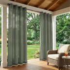 Set of 6 Outdoor Curtains for Patio Waterproof, Breathable Grommet Panels for - Image 2