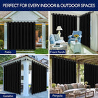 PureFit Outdoor Curtains for Patio Waterproof Weatherproof Outside Curtains | - Image 5