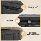 Fancyango 150 Gallon Outdoor Deck Box Waterproof, Large Storage Box - Image 5