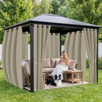 Gazebo Curtains Outdoor Waterproof 6 Panels, Patio Sun Shade | Weatherproof - Image 4