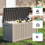 75 Gallon Waterproof Outdoor Storage Box, Resin Deck Box, Lockable Outside - Image 4