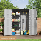 KINYING Outdoor Vertical Storage Shed, 57 Cu.ft Outdoor Storage Cabinet - Image 7