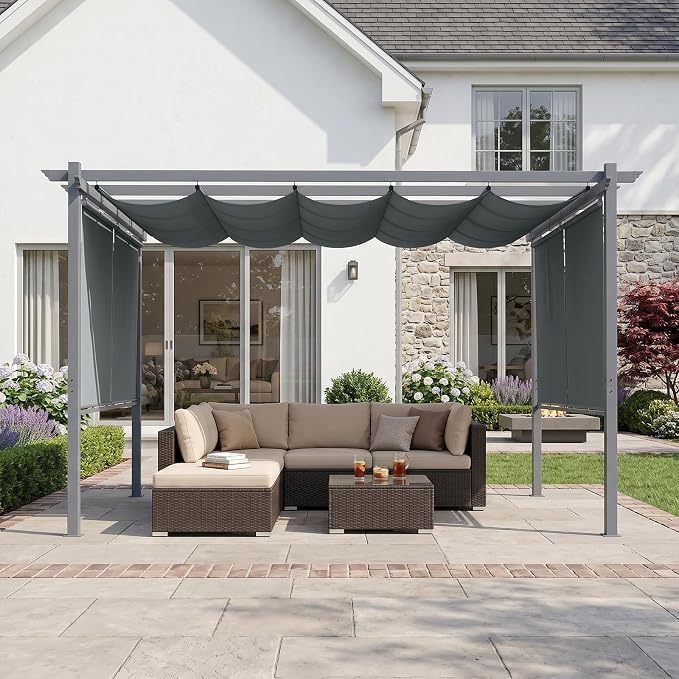 10 x 10 ft Outdoor Pergola by Aoodor