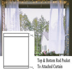 Patio Screen Mesh Outdoor Curtains Waterproof Sheer Lightweight Bug Netting - Image 5