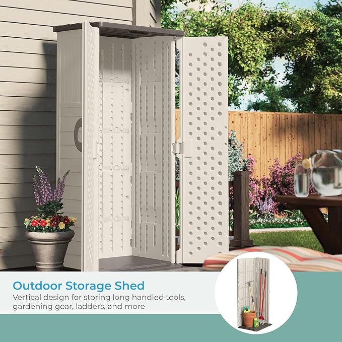 Suncast Vertical Outdoor Storage Shed - Image 3