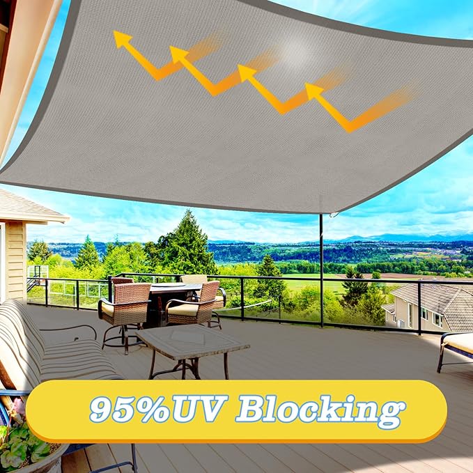 HappyTrends Sun Shade Sail, UV Protection Beach Shade Canopy Wind Sail | Heavy - Image 3