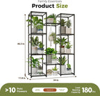 Bamworld Plant Stand Outdoor Metal Plant Shelf - Image 6