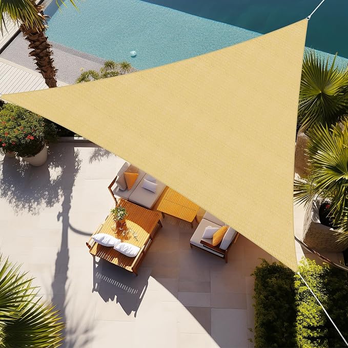 Shade&Beyond Custom Sun Shade Sail 8'X10'X12.8'Triangle Sun Sail Shades Patio by ShadeBeyond