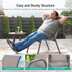 Patio Chairs Set of 4, All Weather Outdoor Dining Chairs | Stackable Dining - Image 7