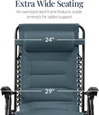 Best Choice Products Oversized Padded Zero Gravity Chair, Folding Outdoor Patio - Image 3