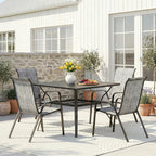 TLSUNNY Patio Chair, Outdoor Stackable Textilene Chairs Set of 4, - Image 9