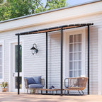 Aoxun 8x5 Lean-to Gazebo, Sloped Roof Pergola Porch Canopy Awning - Image 3