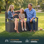 Outdoor Bench, Waterproof Garden Storage Bench, 100 Gallon Deck Box | Lockable - Image 6
