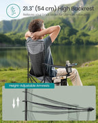 SONGMICS 2 Pack Breathable Camping Chairs, 330 lb Capacity Foldable Outdoor - Image 5