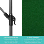 Best Choice Products 10ft Solar LED Offset Cantilever Hanging Market Patio - Image 6