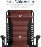 Best Choice Products Oversized Padded Zero Gravity Chair, Folding Outdoor Patio - Image 4