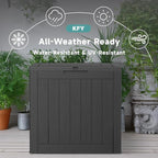 30 Gallon Waterproof Resin Deck Box, UV Resistant Outdoor Storage - Image 4