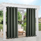 NICETOWN 2 Panels Long Outdoor Curtains Waterproof 108 inch Length by NICETOWN