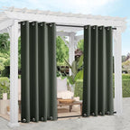 NICETOWN Outdoor Curtains 2 Panels Bottom Weighted by NICETOWN