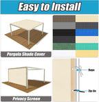Amagenix 90% Pergola Shade Cover 7' X 12' Sun Shade Cloth - Image 4
