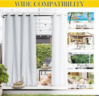 NICETOWN 2 PCs Weighted Outdoor Curtains - Image 7