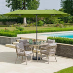 13 ft Large Double-Sided Patio Umbrella, Outdoor Umbrella, Lime | HERA'S PALACE - Image 5