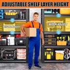46''W Storage Shelves, Garage Shelving, Adjustable Garage Shelves, Heavy Duty - Image 7
