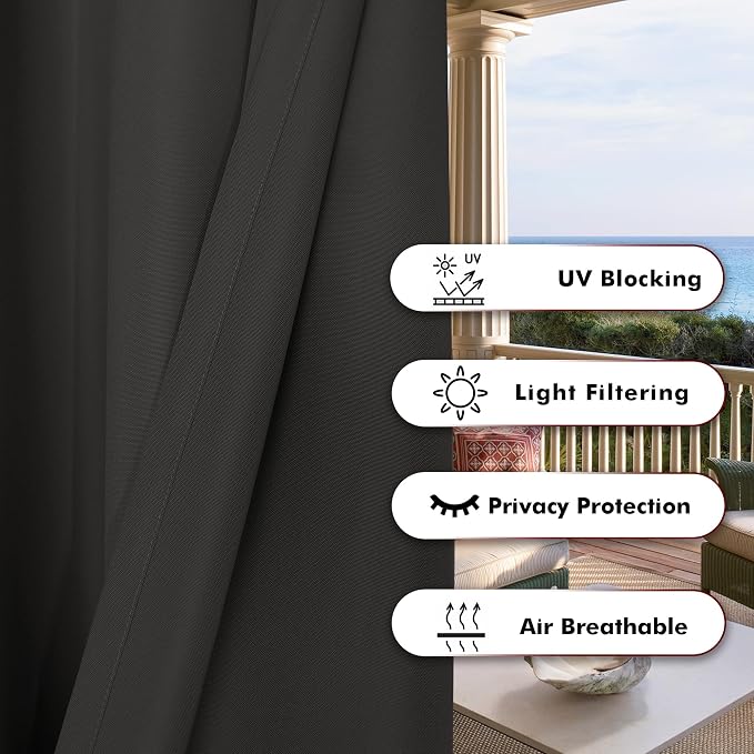 BONZER Waterproof Indoor/Outdoor Curtains - Image 4
